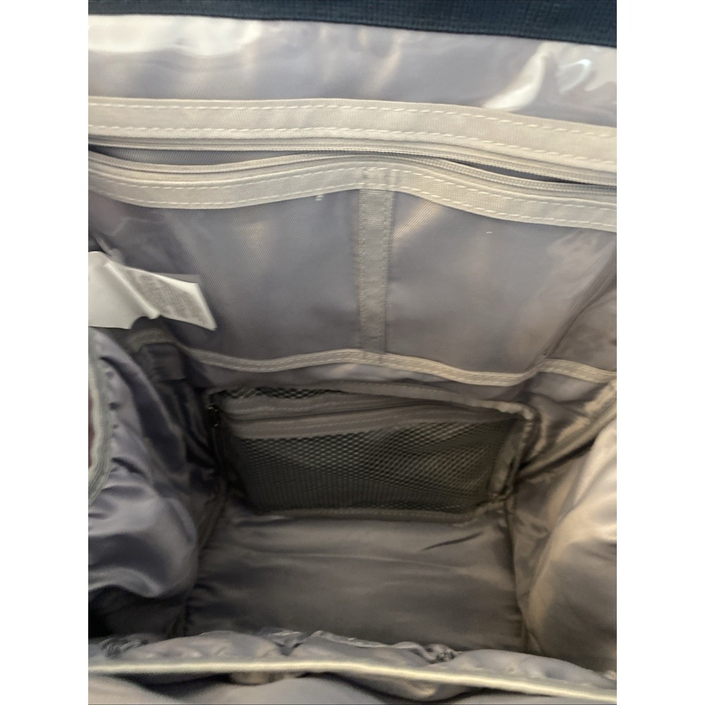 BabbleRoo Diaper Bag Backpack Grey/Blue w/Pacifier case/Changing Pad NEW - Picture 13 of 16